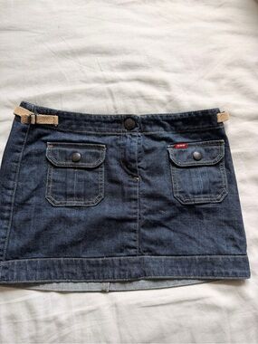 Vintage denim mini skirt